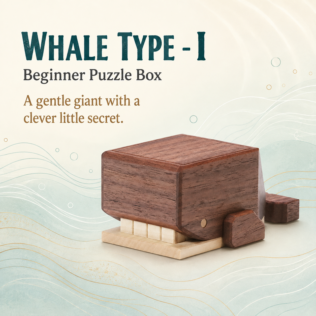 Whale Type - I – Beginner Puzzle Box by Karakuri Creation Group