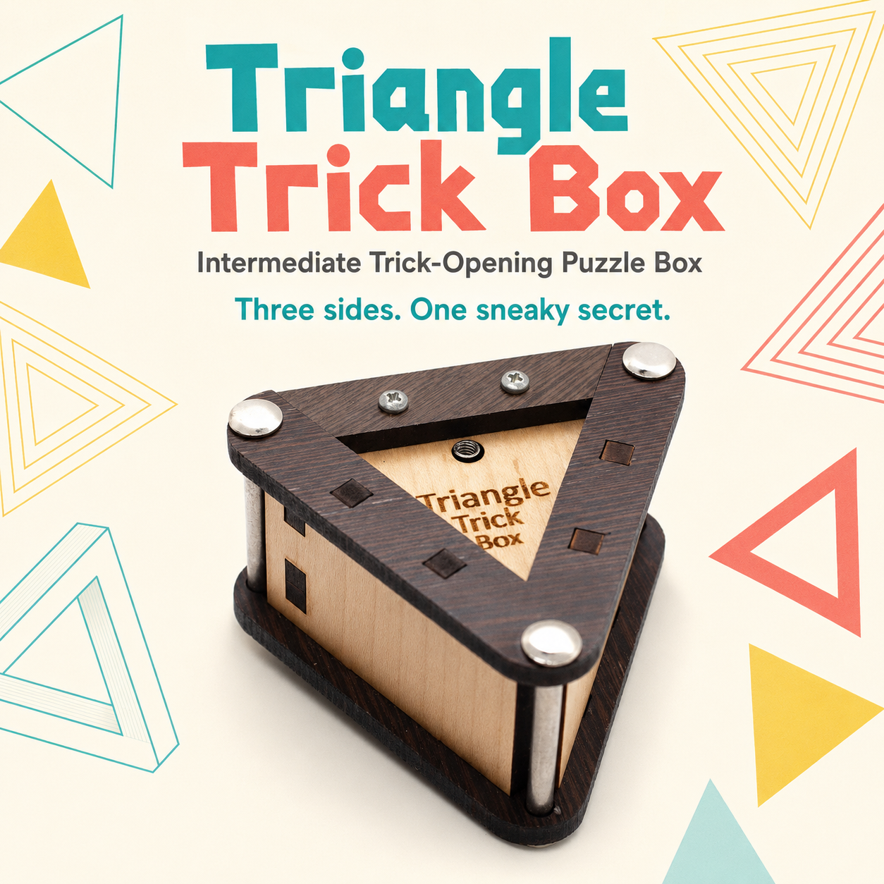 Triangle Trick Box – Intermediate Puzzle Box by Jean Claude Constantin
