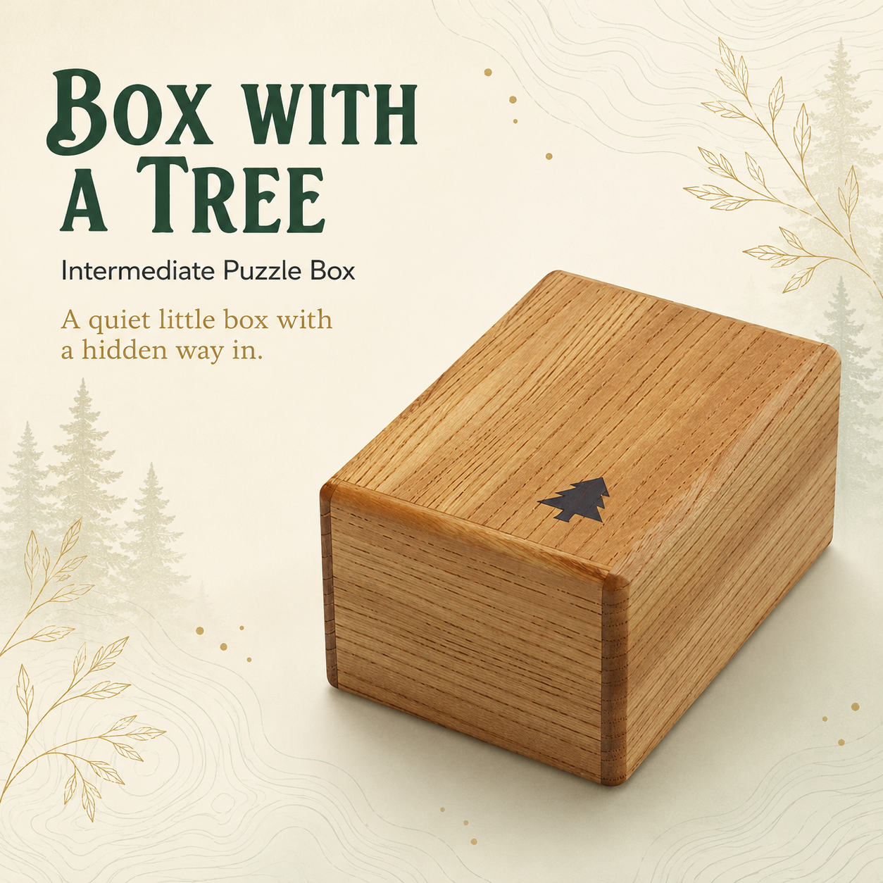 Box with a Tree – Intermediate Puzzle Box by Karakuri Creation Group