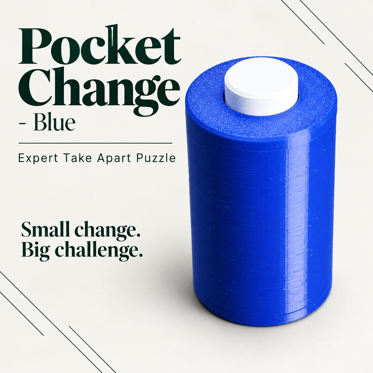 Pocket Change - Blue – Expert Take Apart Puzzle by PuzzledByPiker