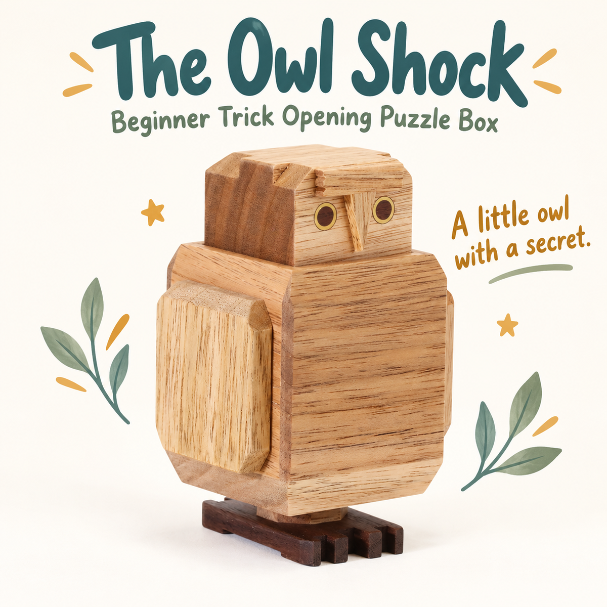 The Owl Shock - Beginner Trick Opening Puzzle Box by Karakuri Creation Group