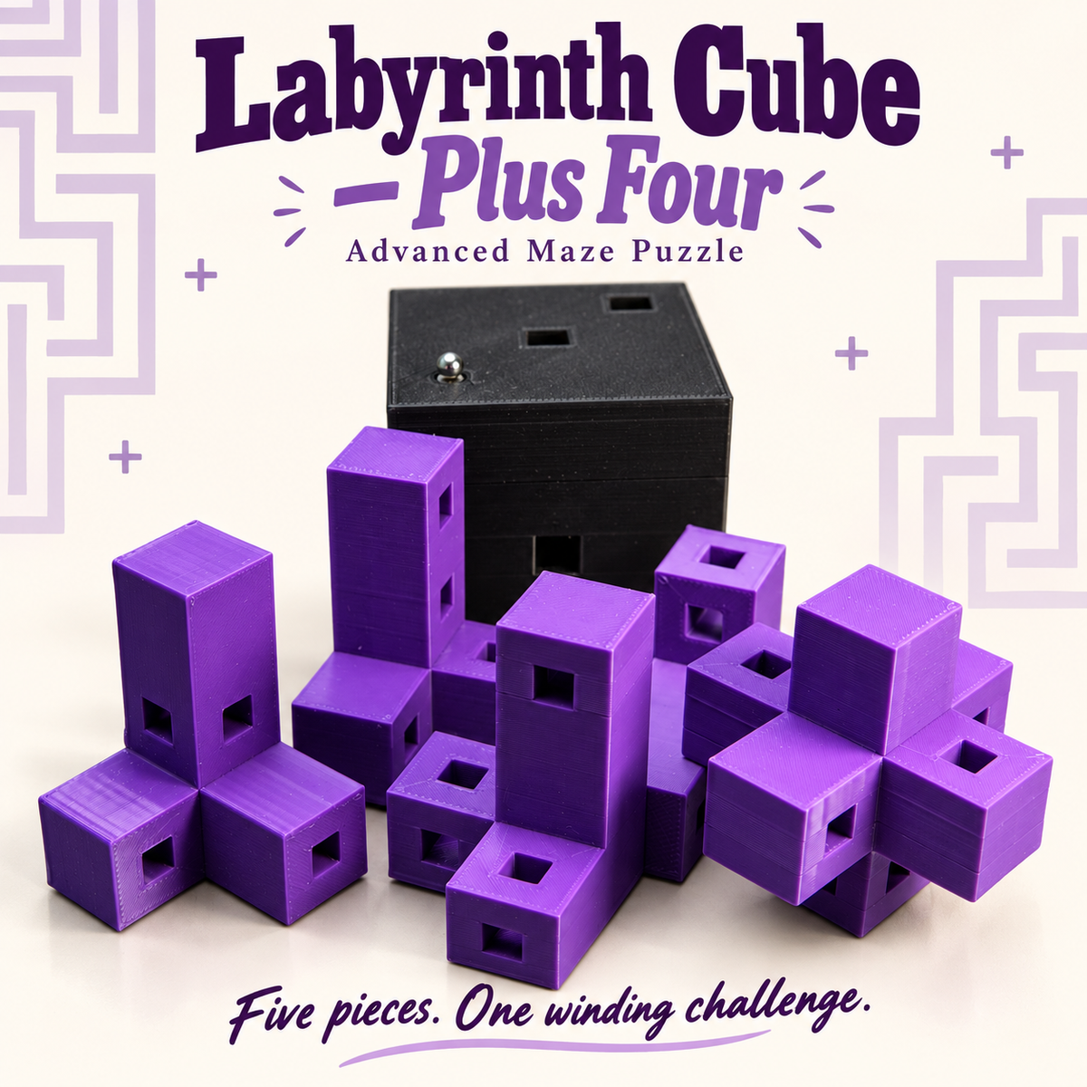 Labyrinth Cube - Plus Four – Advanced Maze Puzzle by PuzzledByPiker