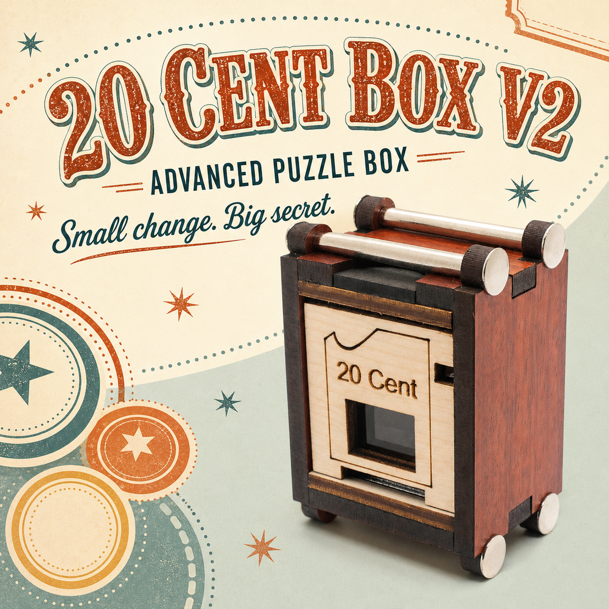 20 Cent Box (V2) – Advanced Puzzle Box by Jean Claude Constantin