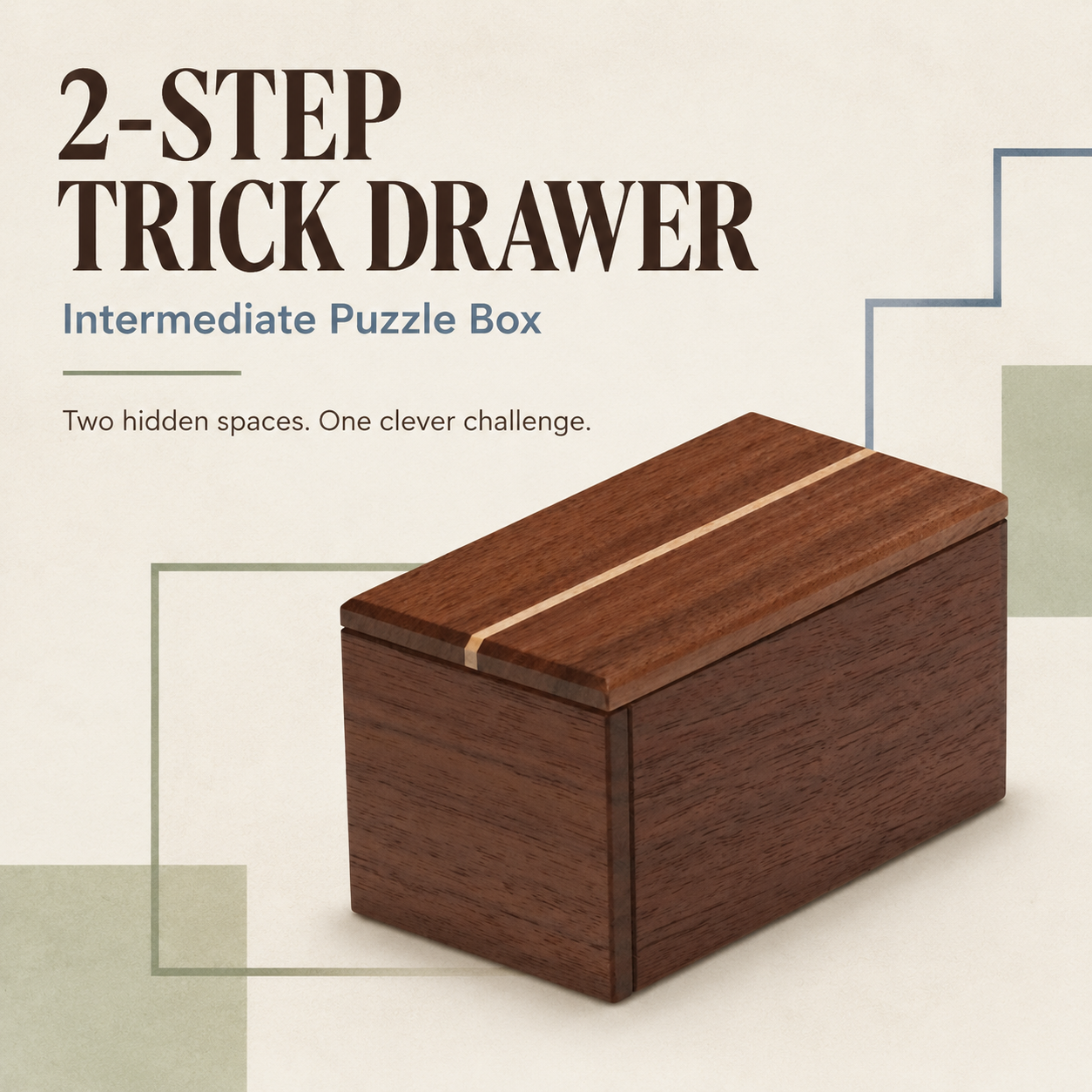 2-Step Trick Drawer – Intermediate Puzzle Box by Karakuri Creation Group