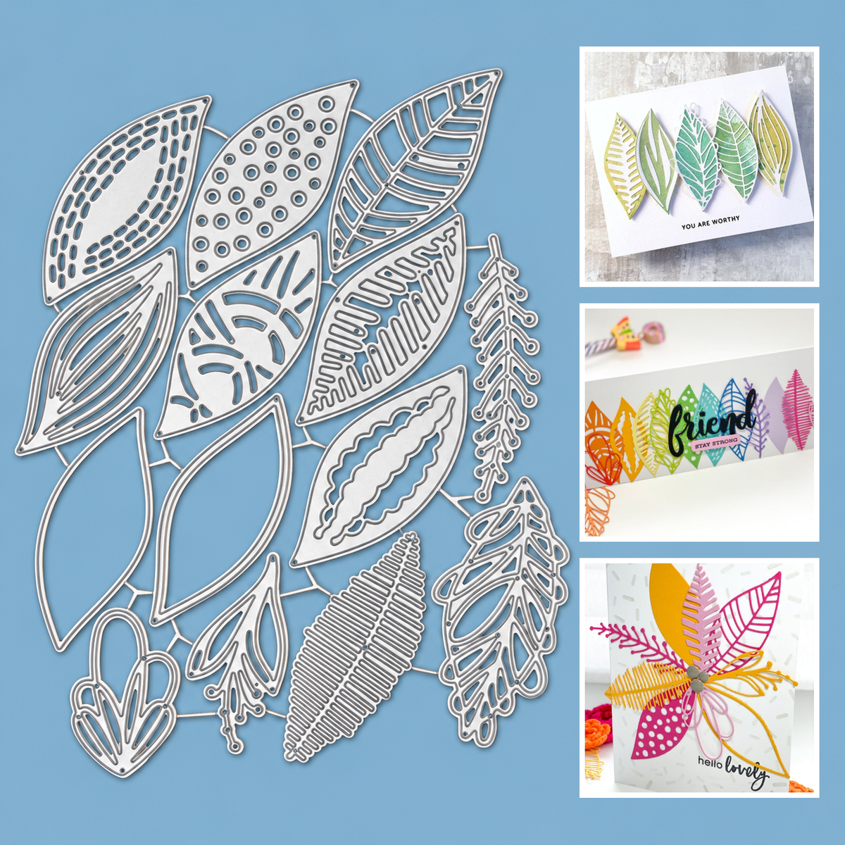 Modern Layering Leaves Mega Cutting Dies Set