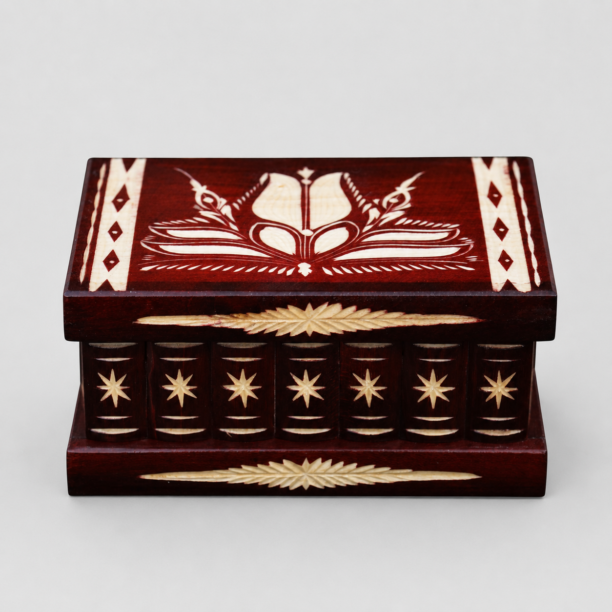 Romanian Large Puzzle Box – Intermediate Trick Opening Puzzle Box by TransylvanyArt