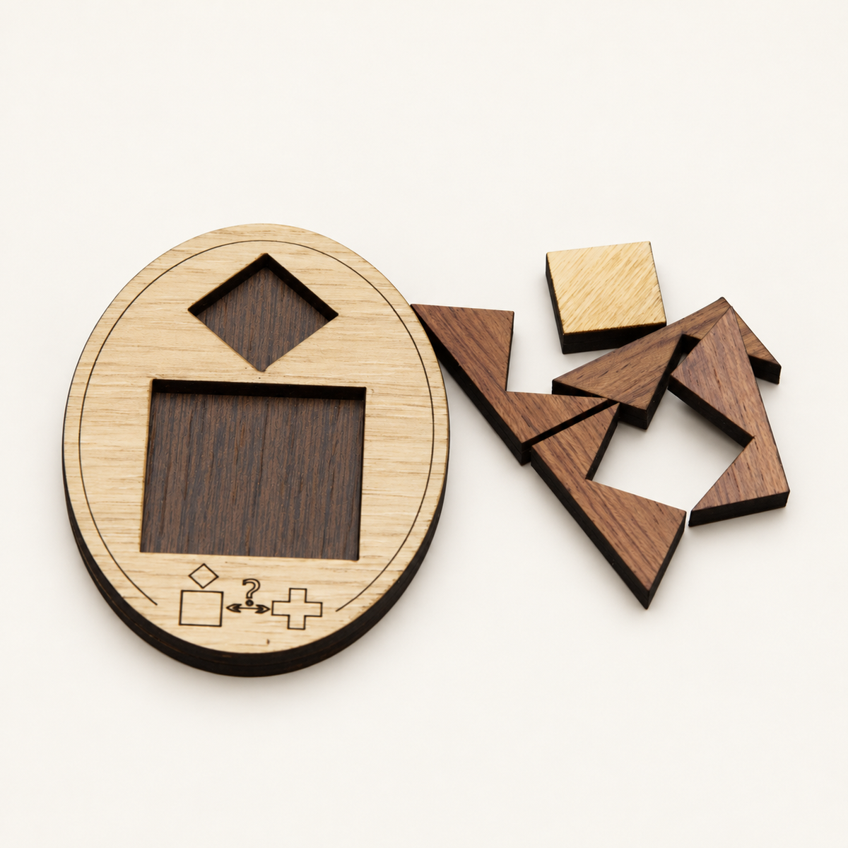 Schweizer Kreuz Minipuzzle – Advanced Tangram Puzzle by Siebenstein-Spiele