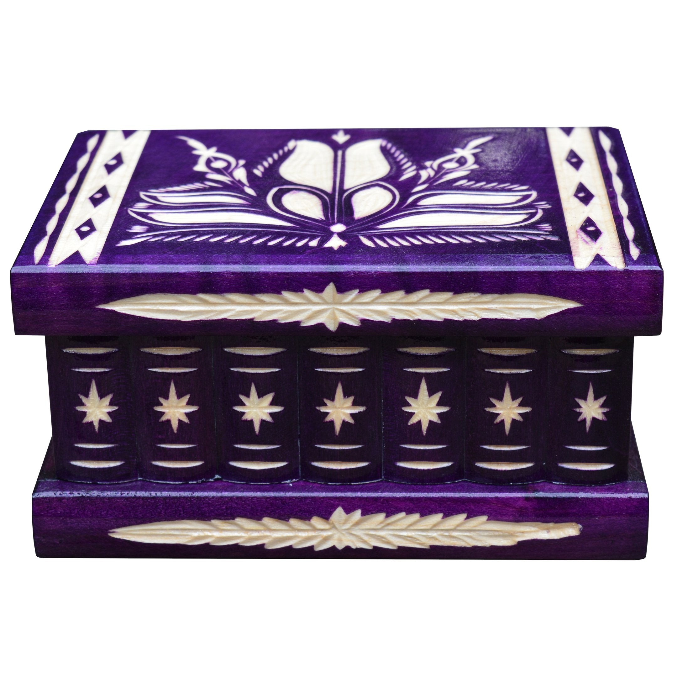 Romanian Large Puzzle Box – Intermediate Trick Opening Puzzle Box by TransylvanyArt