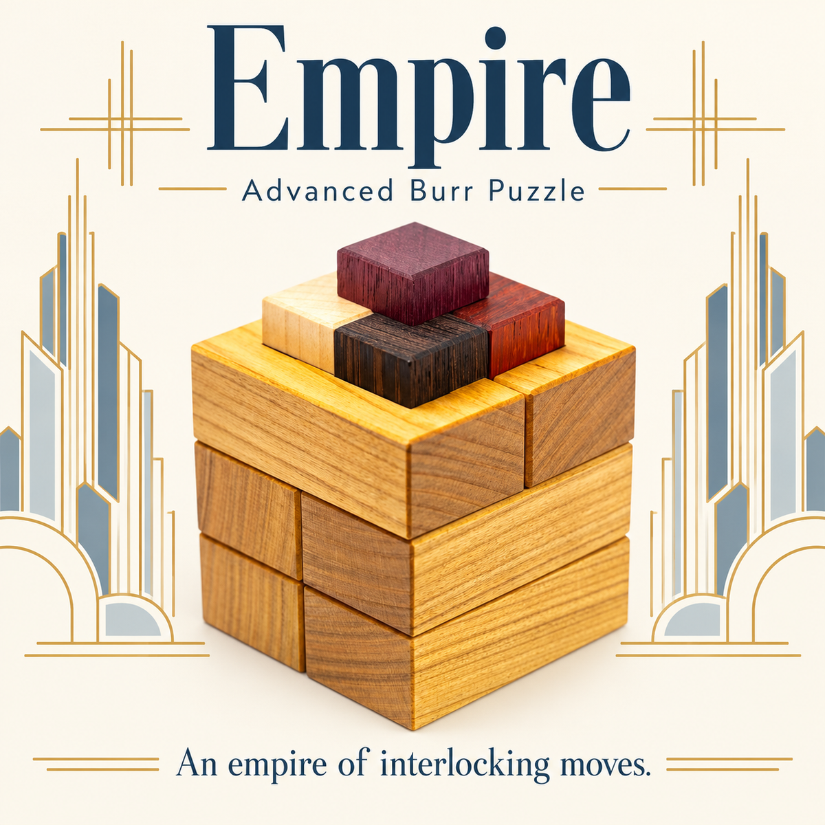 Empire wooden burr puzzle by Jorgos Anastasou, hero