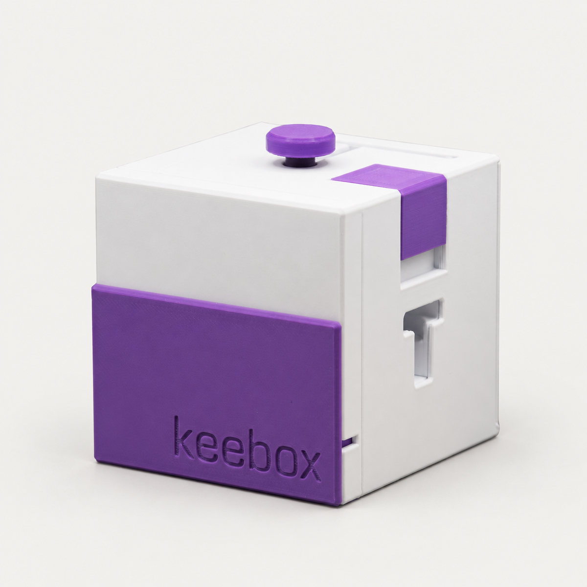 Keebox Purple sequential discovery puzzle box — product view 1 on a neutral background