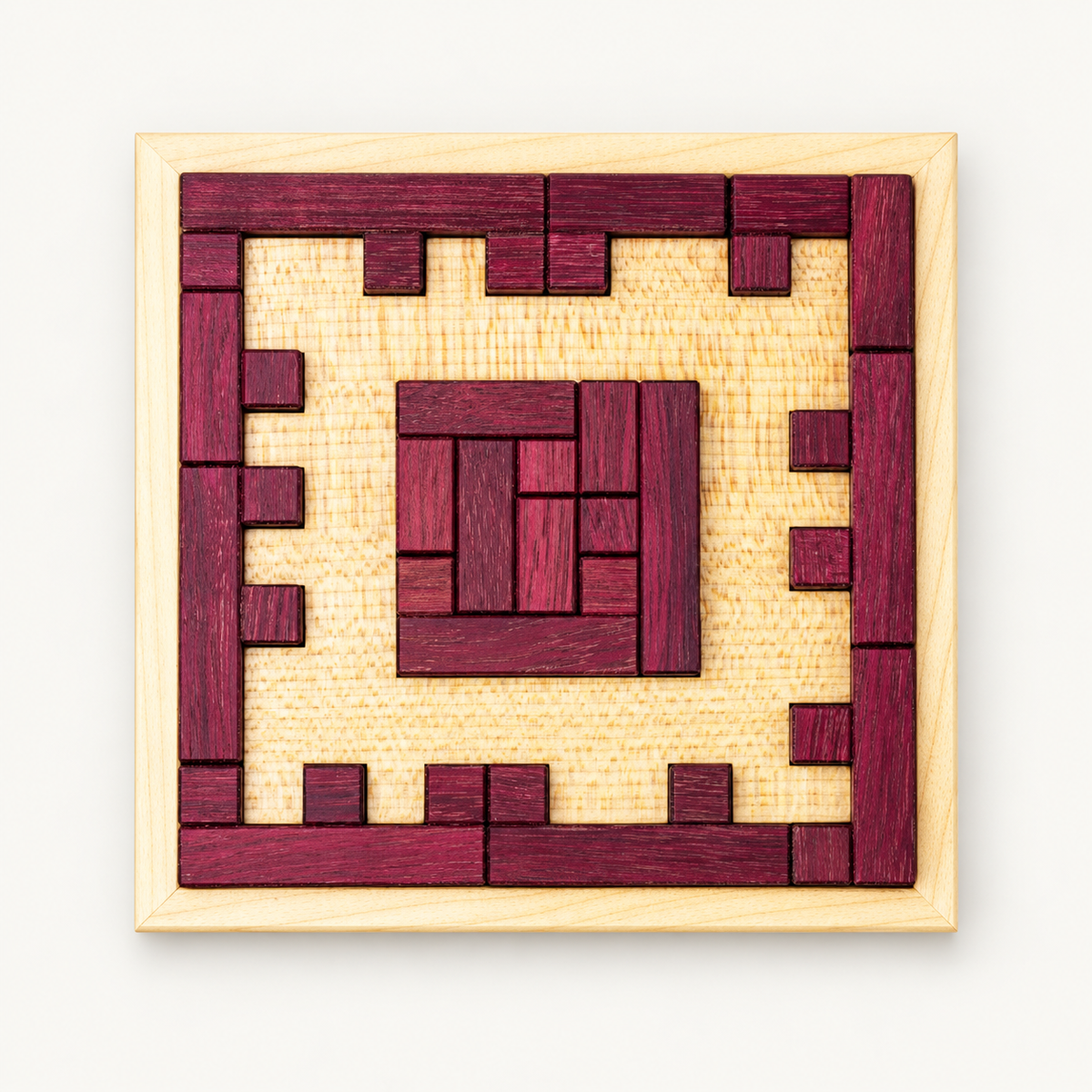 Broken Frame and Window wooden packing puzzle, product view 1