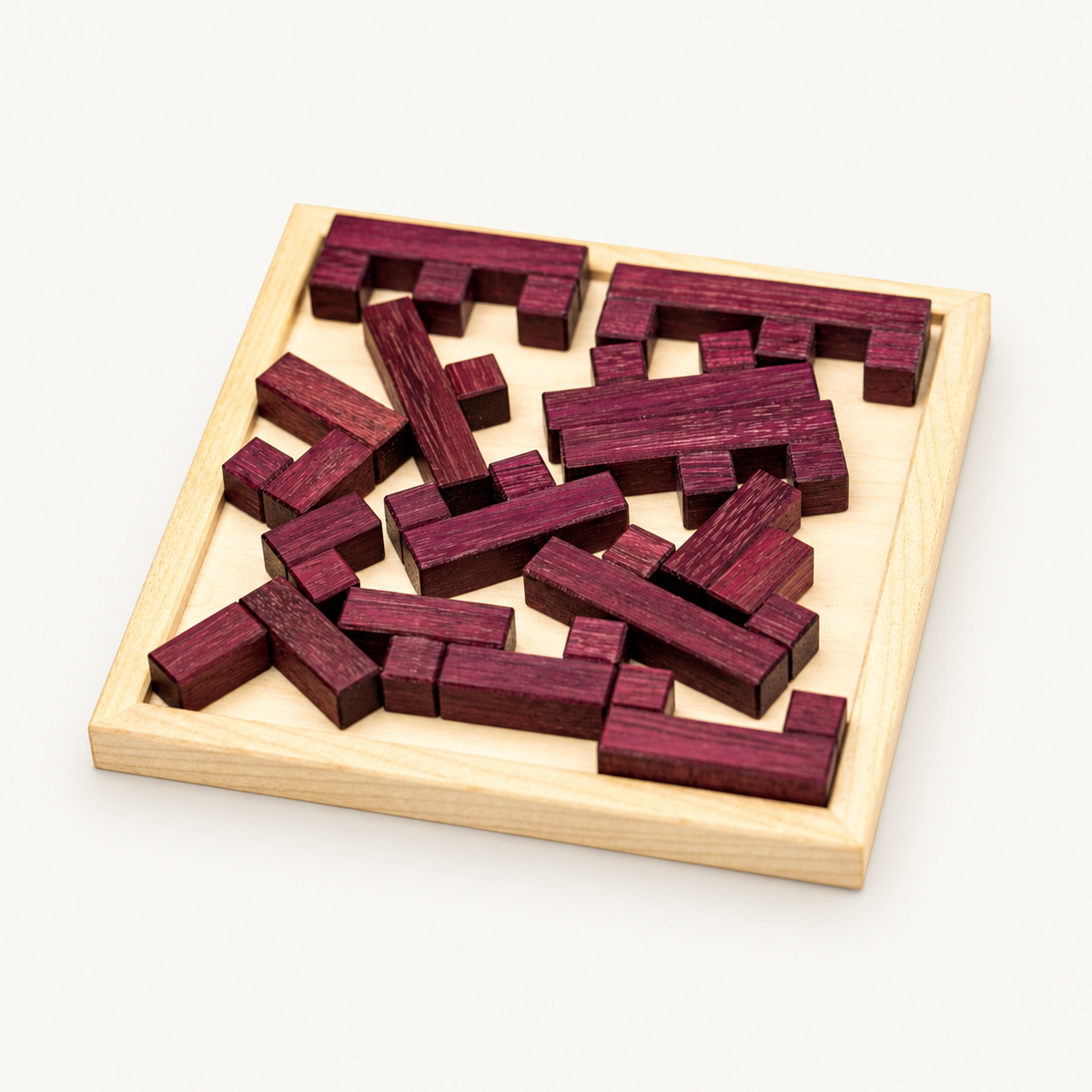 Broken Frame and Window wooden packing puzzle, product view 2