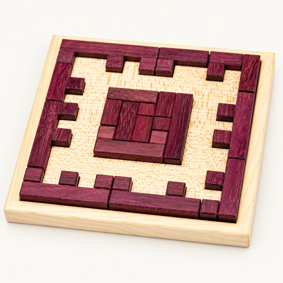 Broken Frame and Window wooden packing puzzle, product view 3