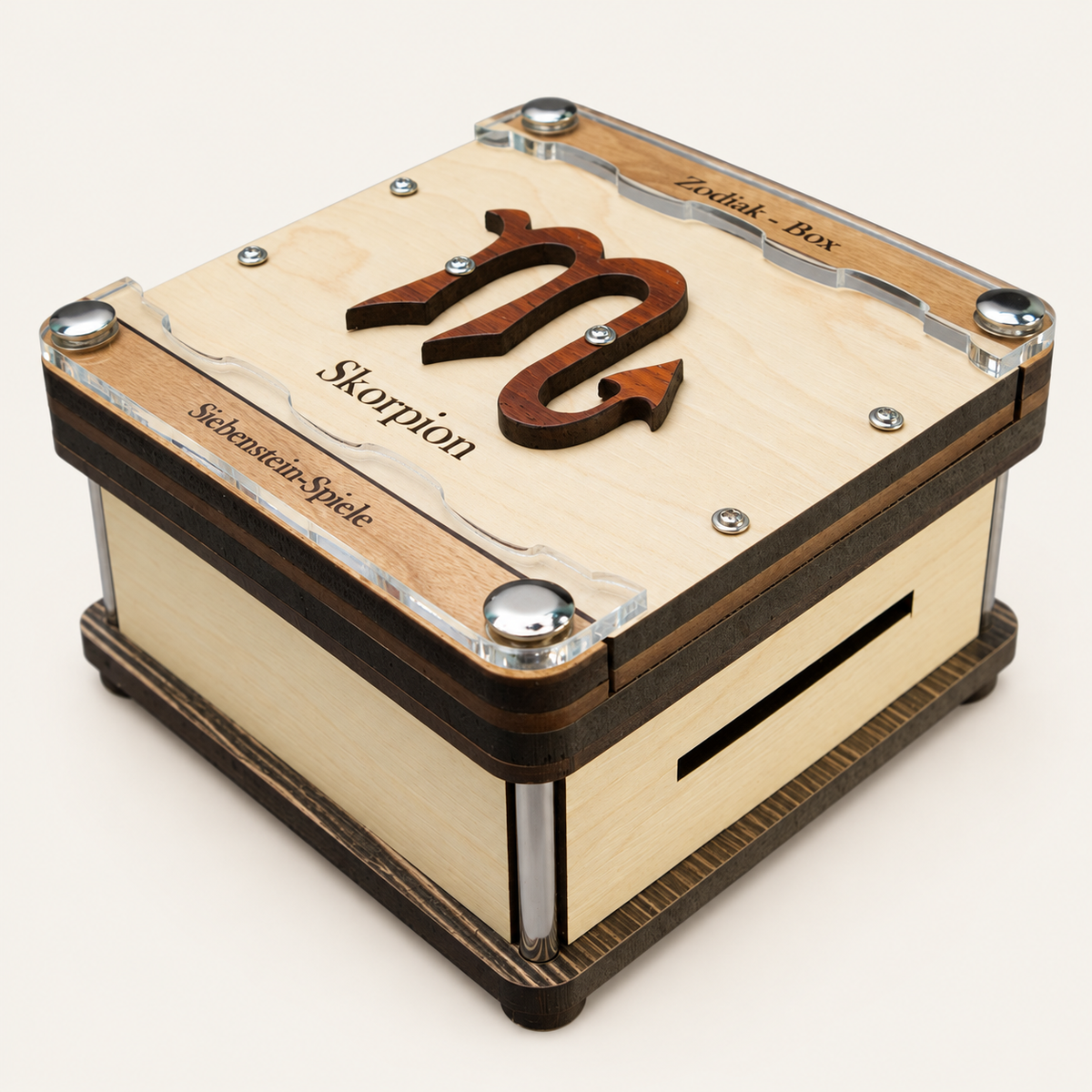 Zodiac Puzzle Box – Intermediate Maze Puzzle Box by Siebenstein-Spiele