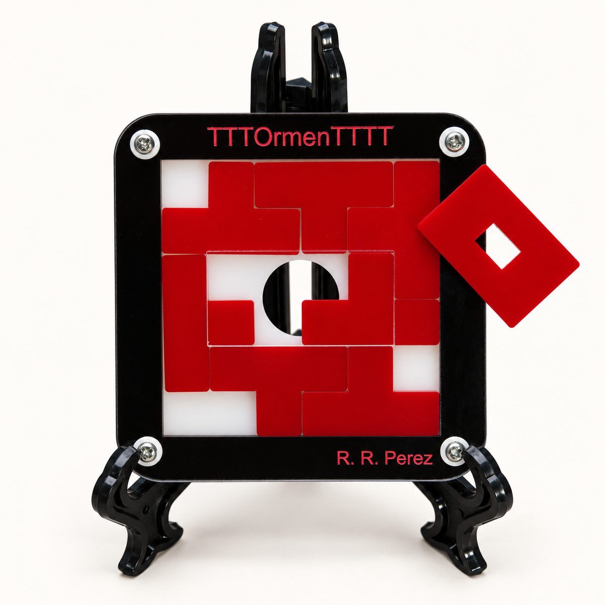 Torment acrylic packing puzzle with original piece arrangement and stand