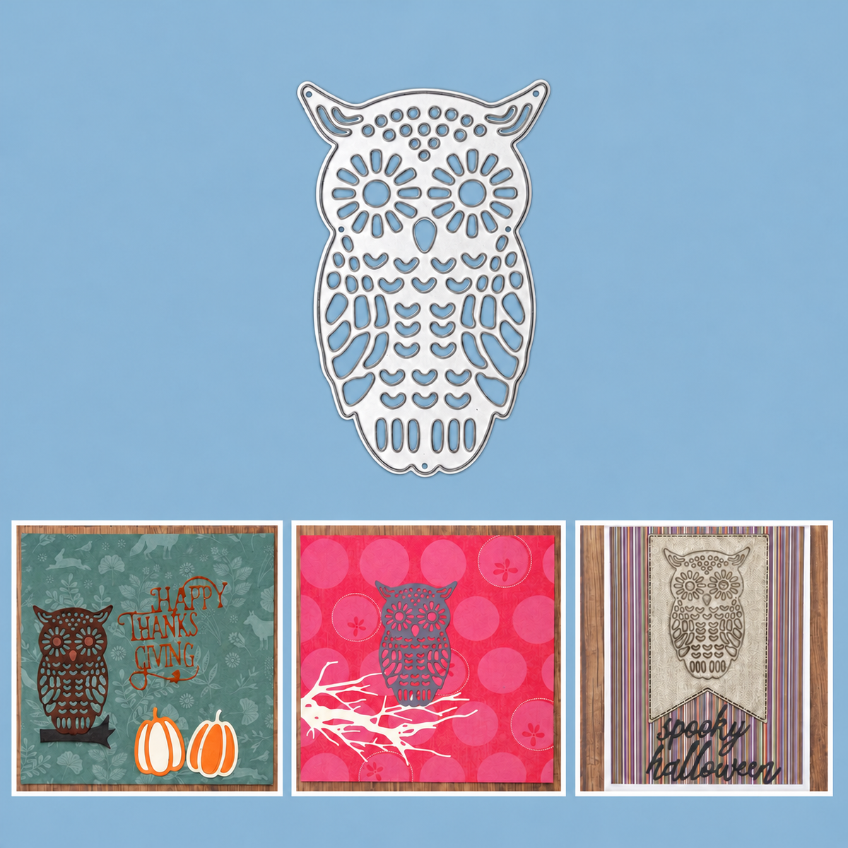 Intricate Wise Owl Cutting Die