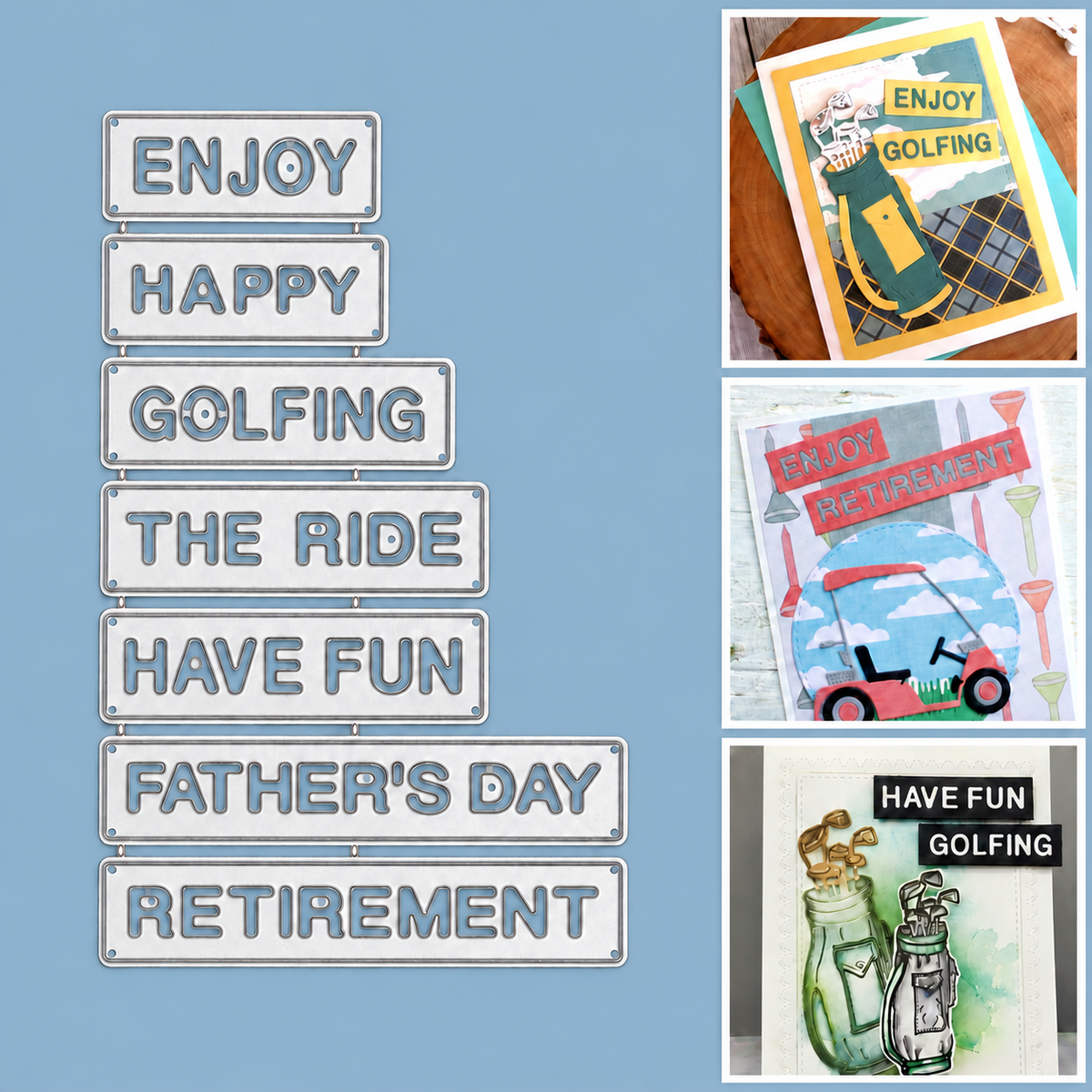 Enjoy Have Fun Block Sentiment Words Cutting Dies