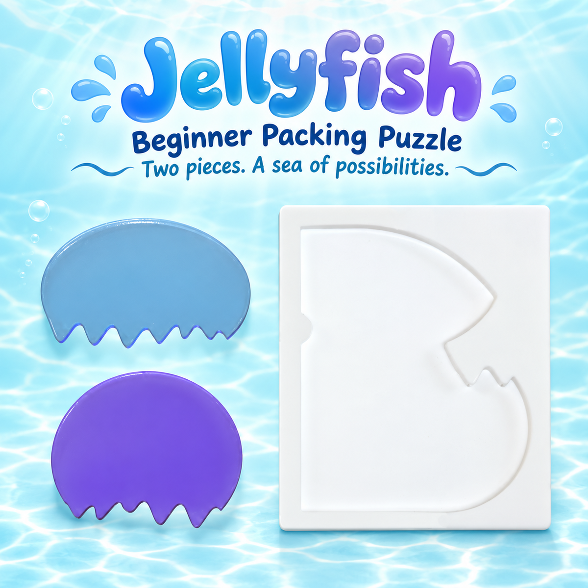 Jellyfish acrylic packing puzzle by Acazu promotional hero