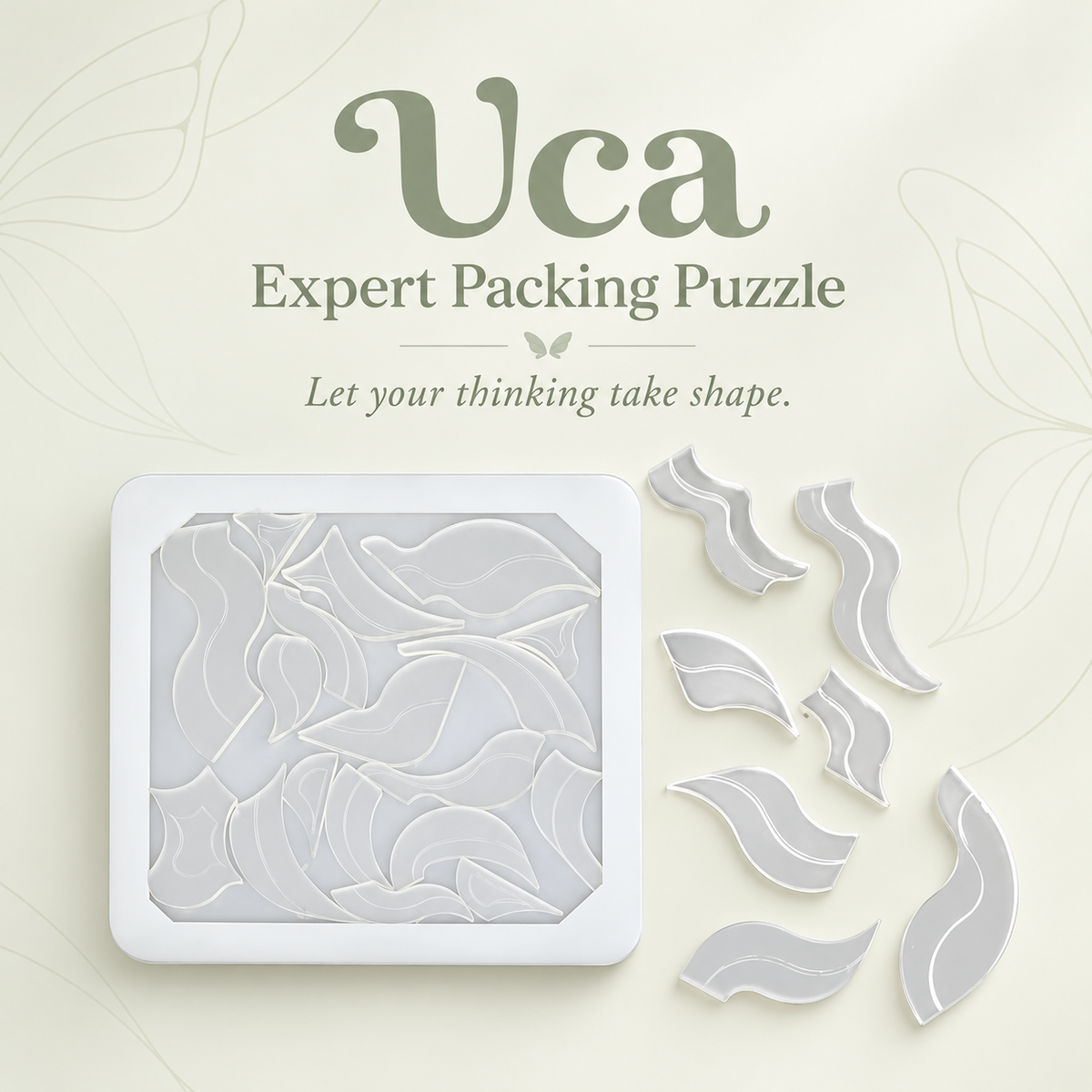 Uca acrylic packing puzzle by Acazu promotional hero