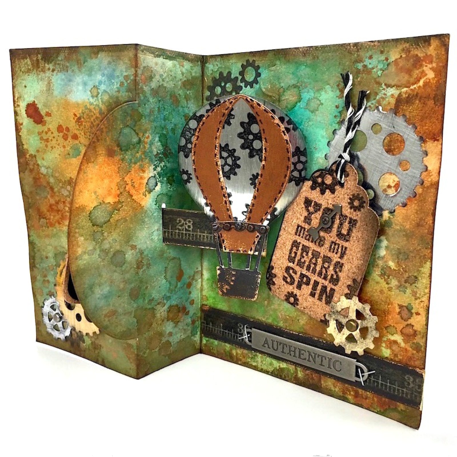 Pop Up Hot Air Balloon w Clouds Cutting Embossing Dies