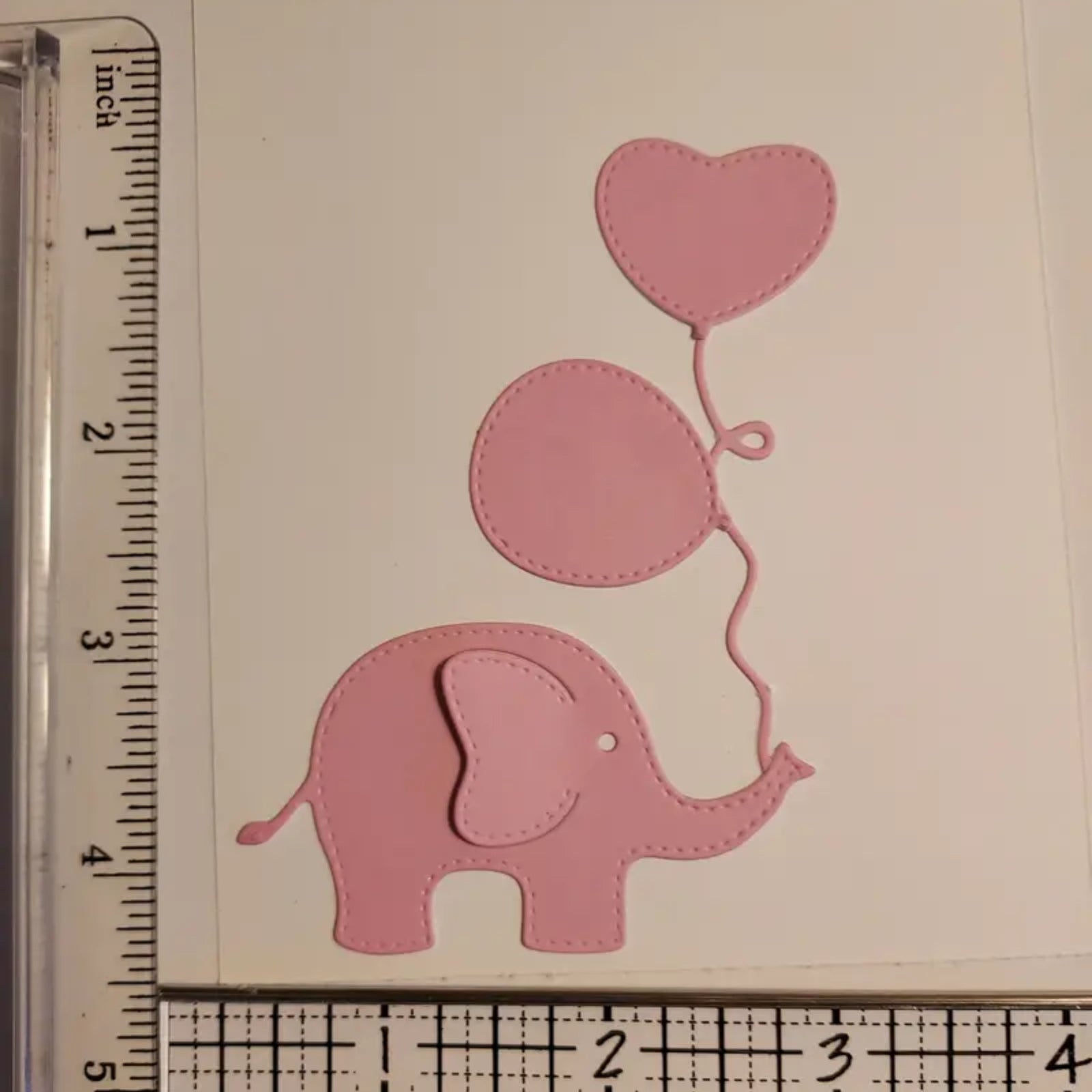 Stitched Elephant w Balloons Cutting Dies