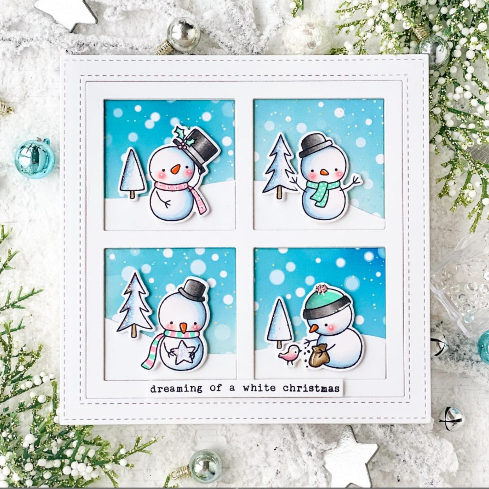 Nine Little Snowmen Cutting Dies & Stamps Set