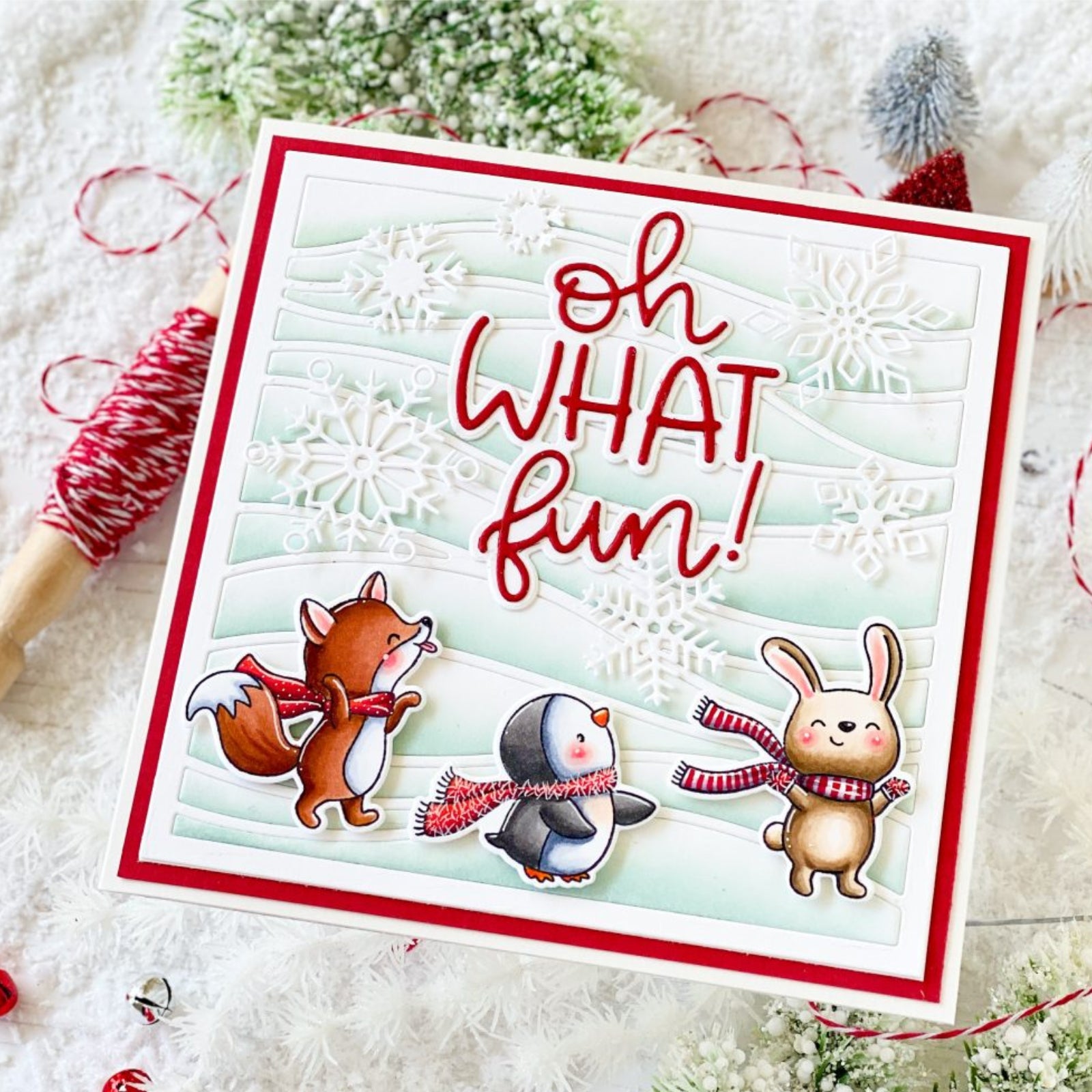 Oh What Fun Winter Animal Friends Cutting Dies & Stamps Set