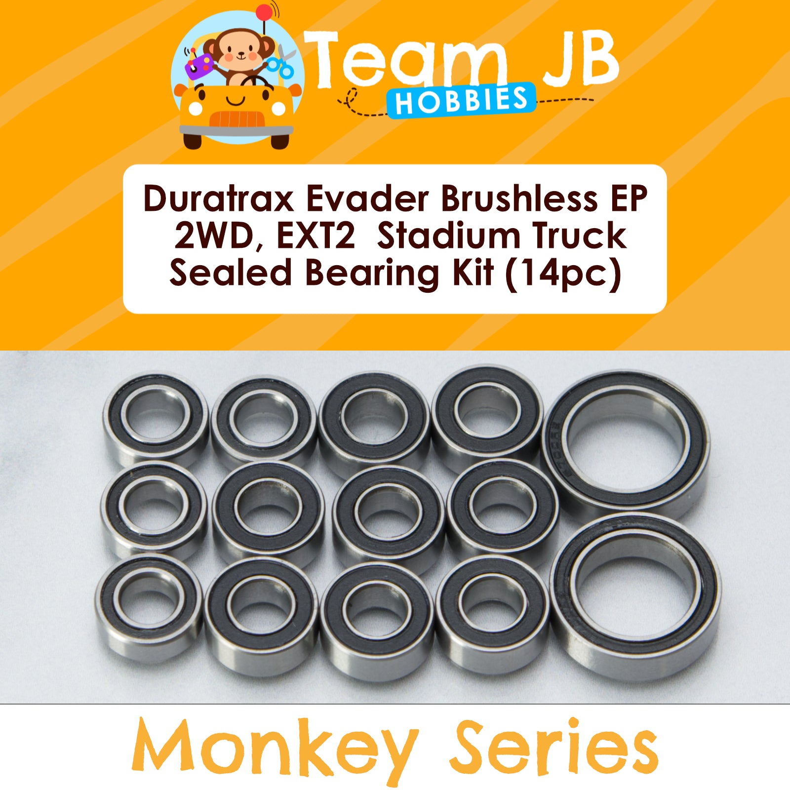 Duratrax Evader Brushless EP 2WD, Evader EXT2 Stadium Truck 2WD - Sealed Bearing Kit