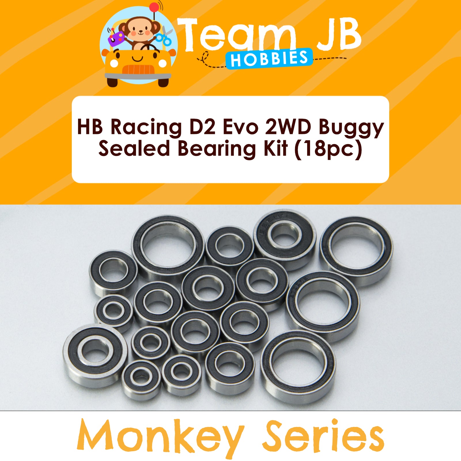 HB Racing D2 Evo 2WD Buggy - Sealed Bearing Kit