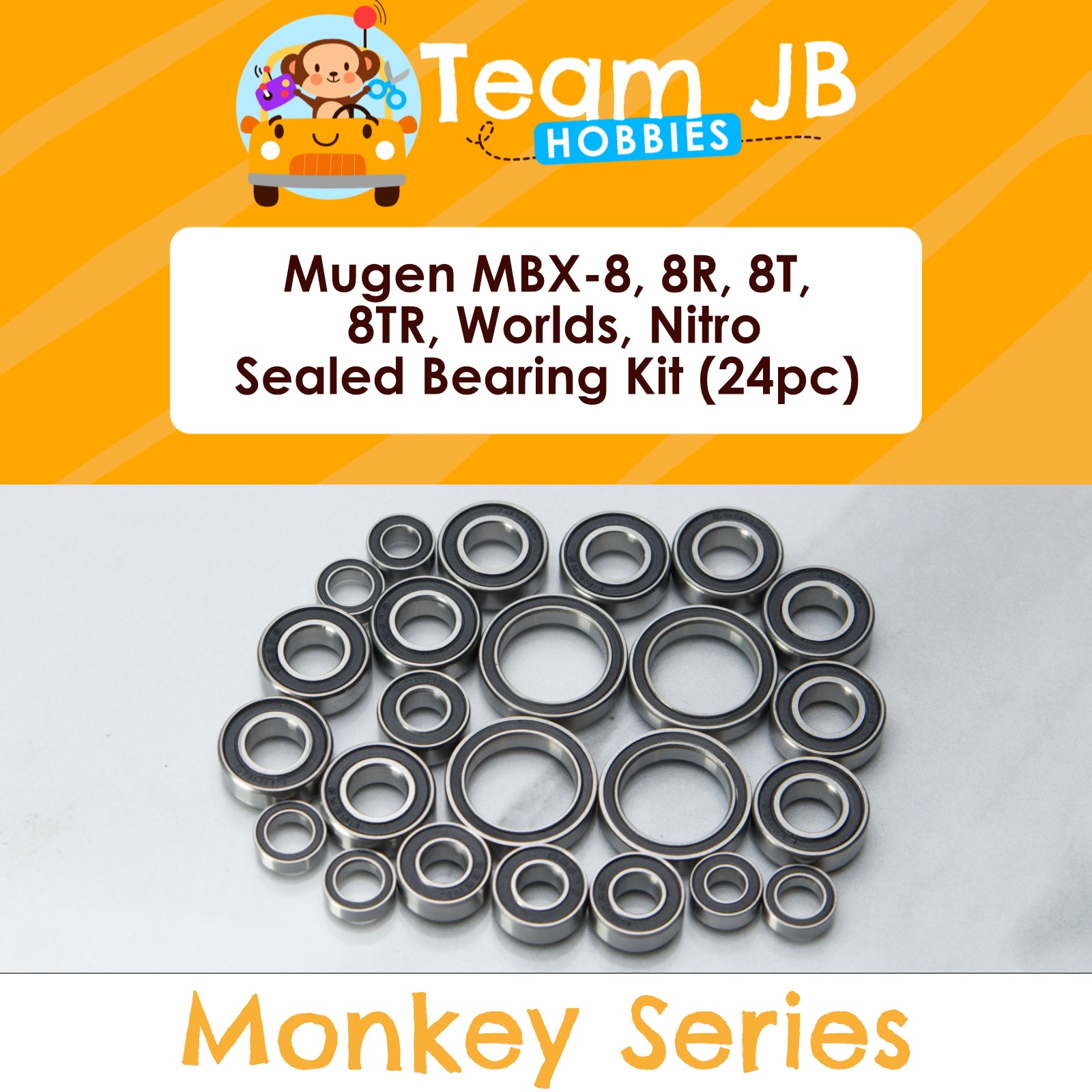 Mugen MBX-8, MBX8 Worlds, MBX8R Nitro, MBX8T, MBX8TR Nitro Truggy - Sealed Bearing Kit