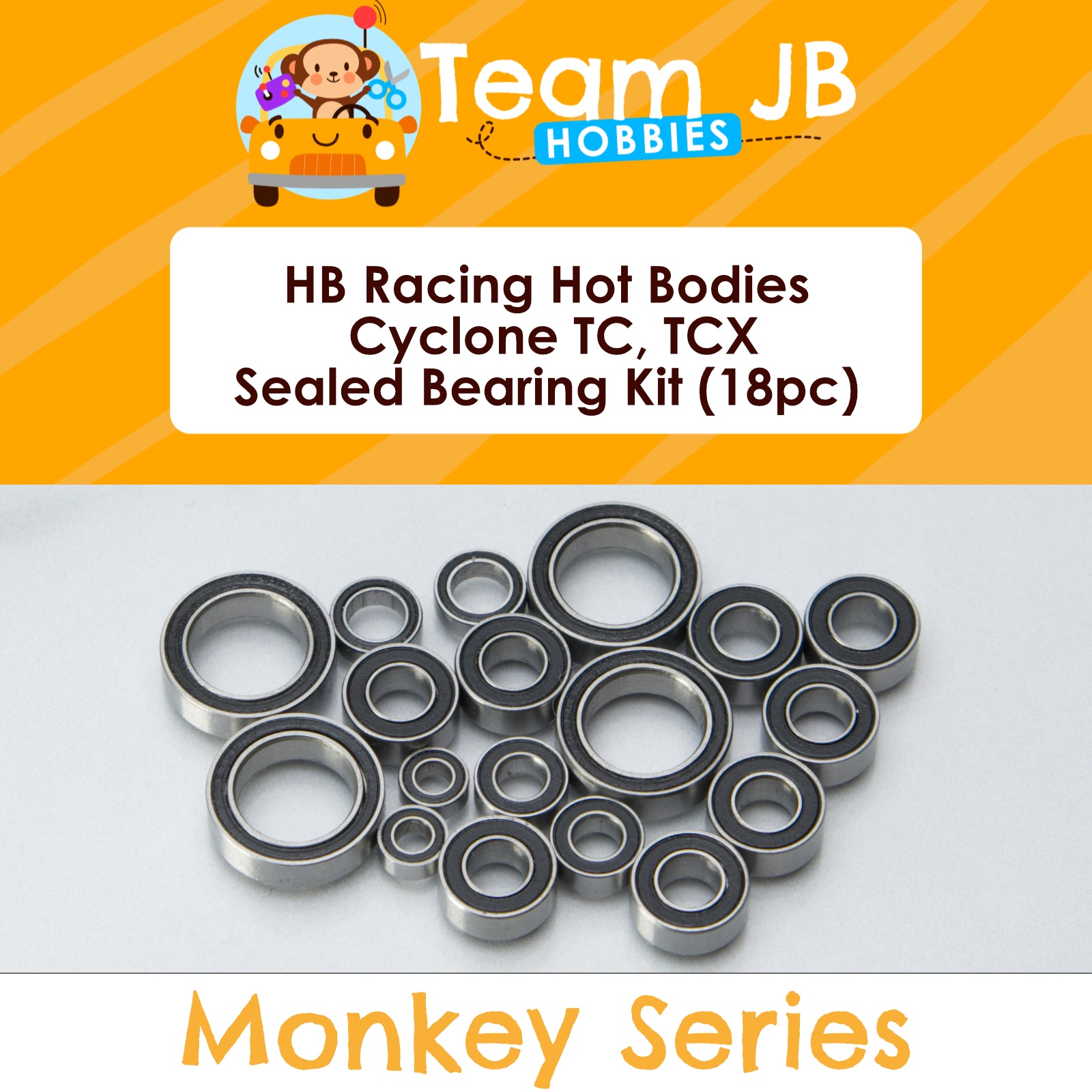 HB Racing Hot Bodies Cyclone TC, Hot Bodies Cyclone TCX - Sealed Bearing Kit