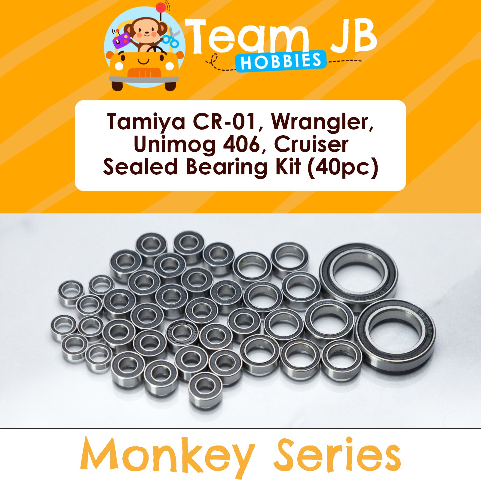 Tamiya CR-01, Wrangler, Unimog 406, Cruiser, Rock Socker, Bronco - Sealed Bearing Kit