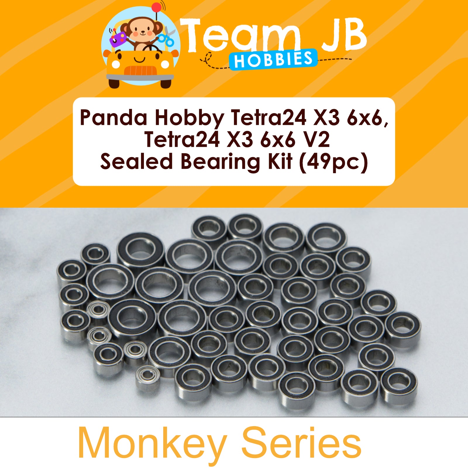 Panda Hobby Tetra24 X3 6x6, Tetra24 X3 6x6 V2 - Sealed Bearing Kit