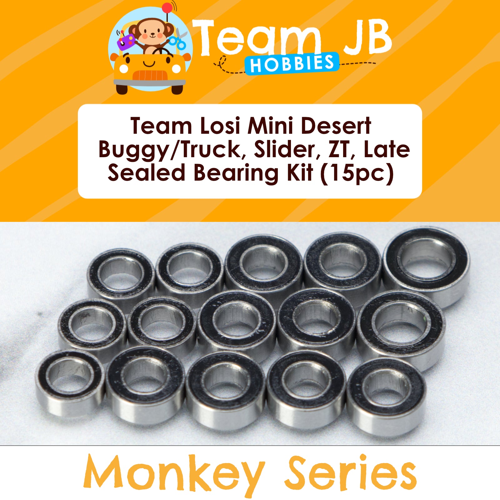 Team Losi Mini Desert Buggy/Truck, Slider, ZT, Late Model - Sealed Bearing Kit