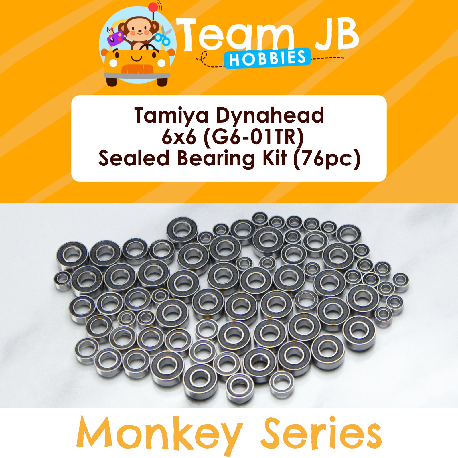 Tamiya Dynahead 6x6 (G6-01TR) - Includes 4 Wheel Steering bearings - Sealed Bearing Kit
