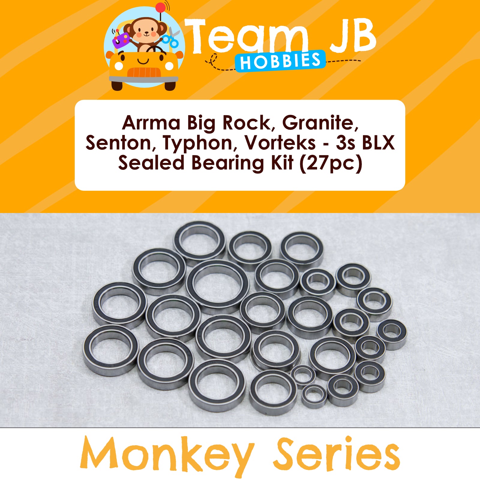 Arrma Big Rock, Granite, Senton, Typhon, Vorteks 3s BLX Sealed Bearing Kit