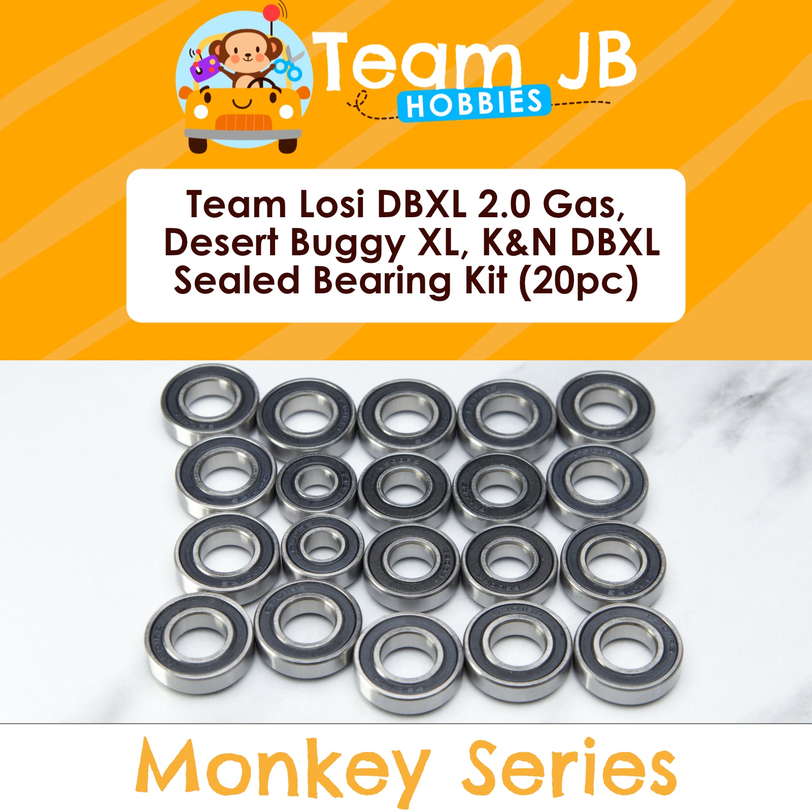 Team Losi DBXL 2.0 Gas, Desert Buggy XL, K&N DBXL - Sealed Bearing Kit