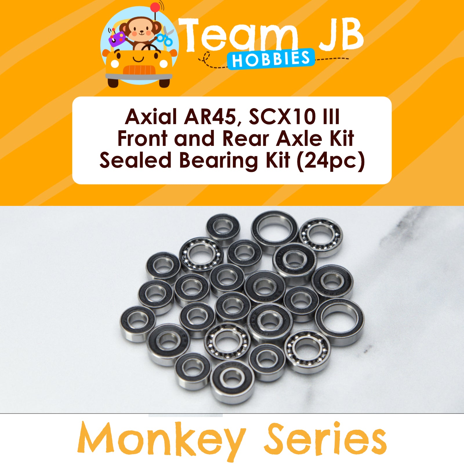 Axial AR45, SCX10 III Front and Rear Portal Axle Kit - Sealed Bearing Kit