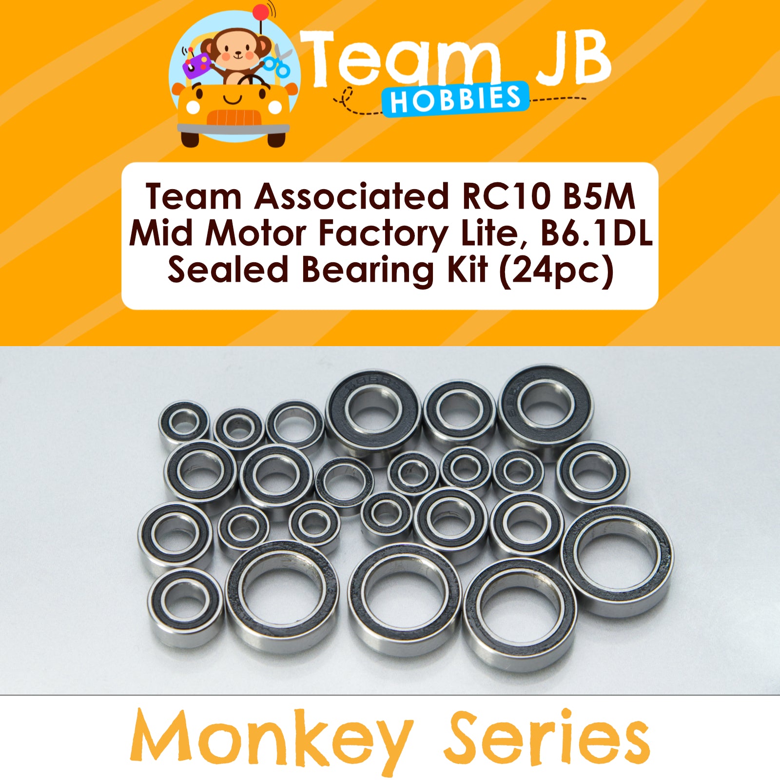 Team Associated RC10 B5M Mid Motor Factory Lite, B6.1DL, B6D - Sealed Bearing Kit