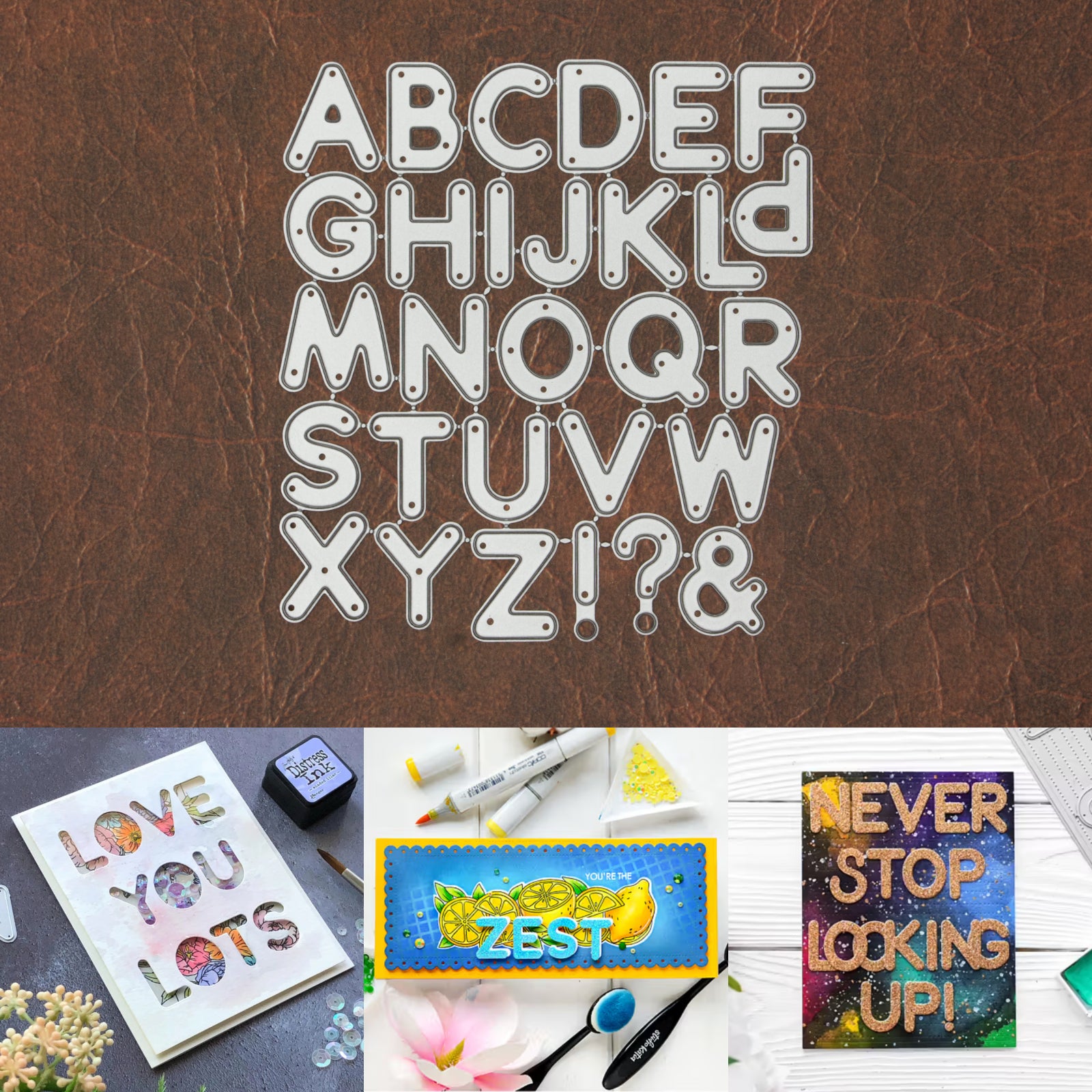 Rounded Bold Alphabet Cutting Dies