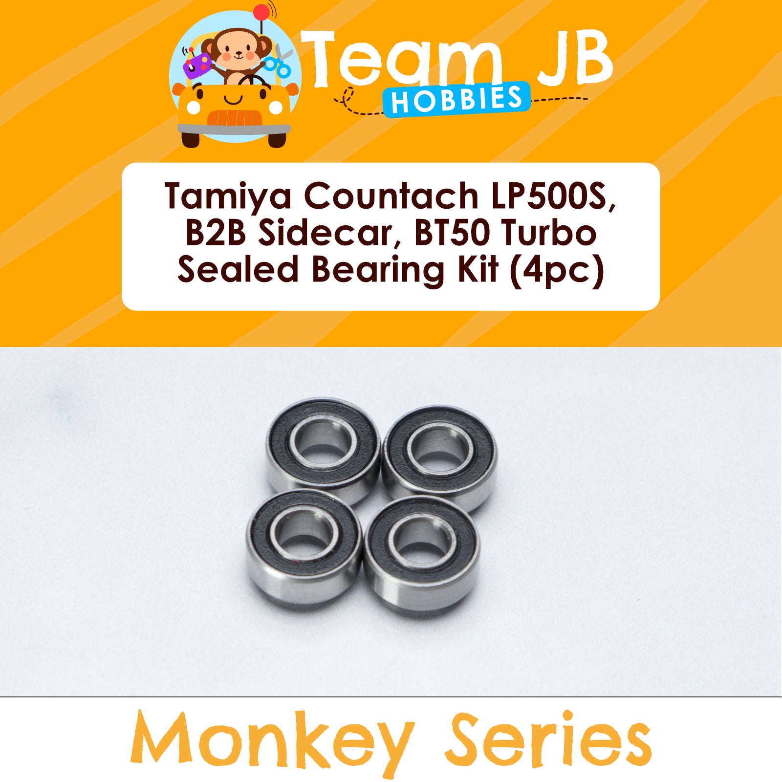 Tamiya Countach LP500S, B2B Sidecar, BT50 Turbo - Sealed Bearing Kit