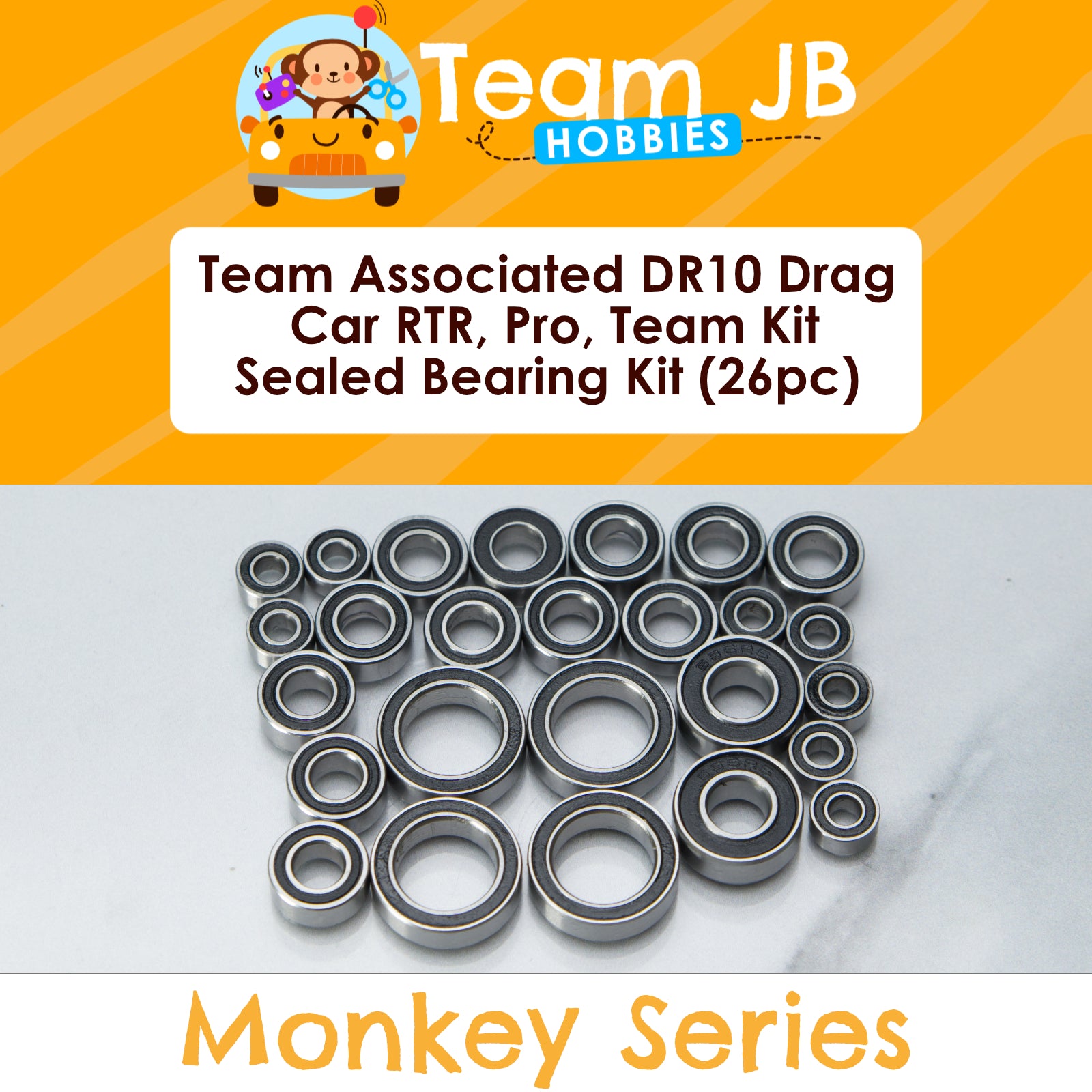 Team Associated DR10 Drag Car RTR, Pro Reakt RTR, Team Kit - Sealed Bearing Kit