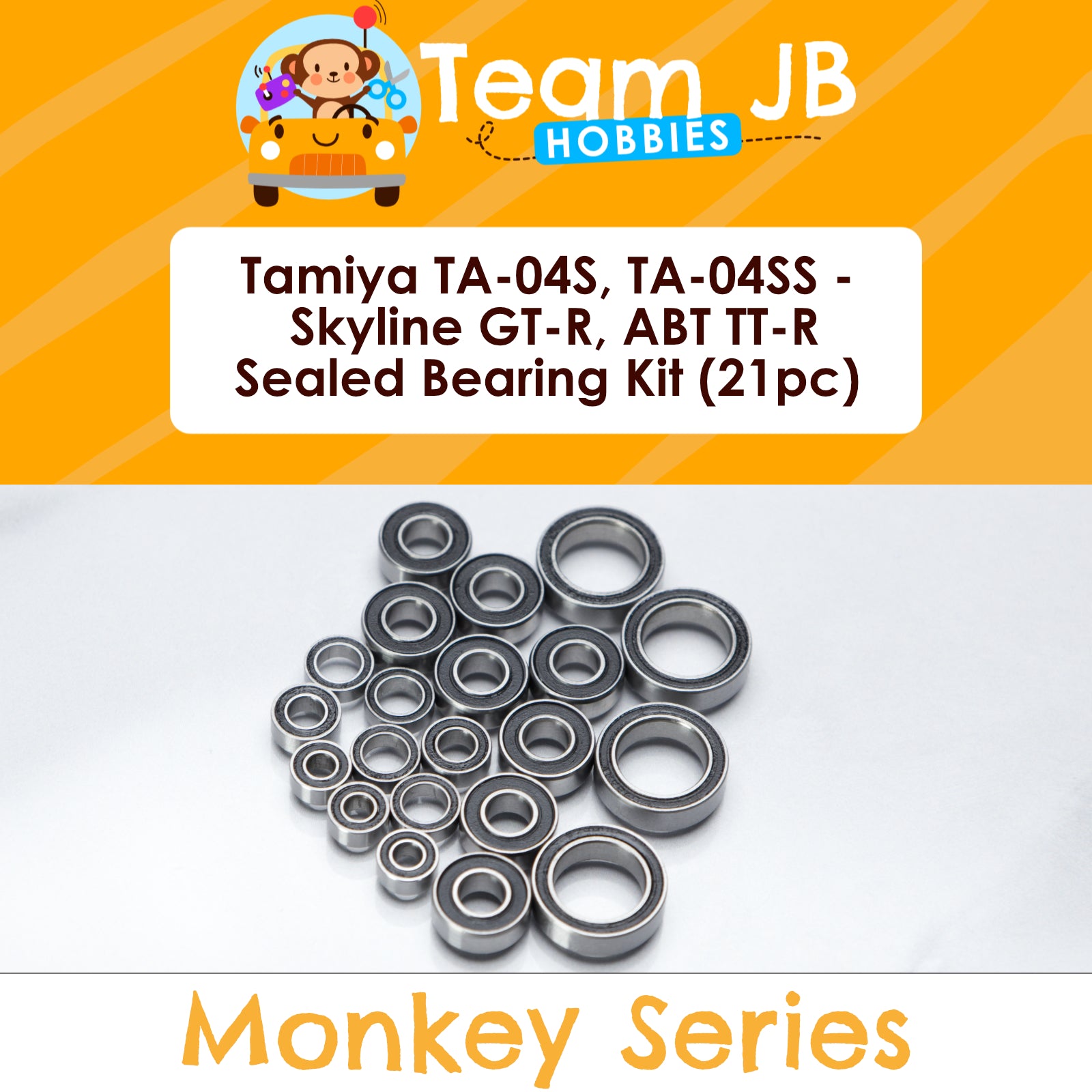 Tamiya TA-04S, TA-04SS - Skyline GT-R, ABT TT-R, C5-R, MR-S Racing - Sealed Bearing Kit