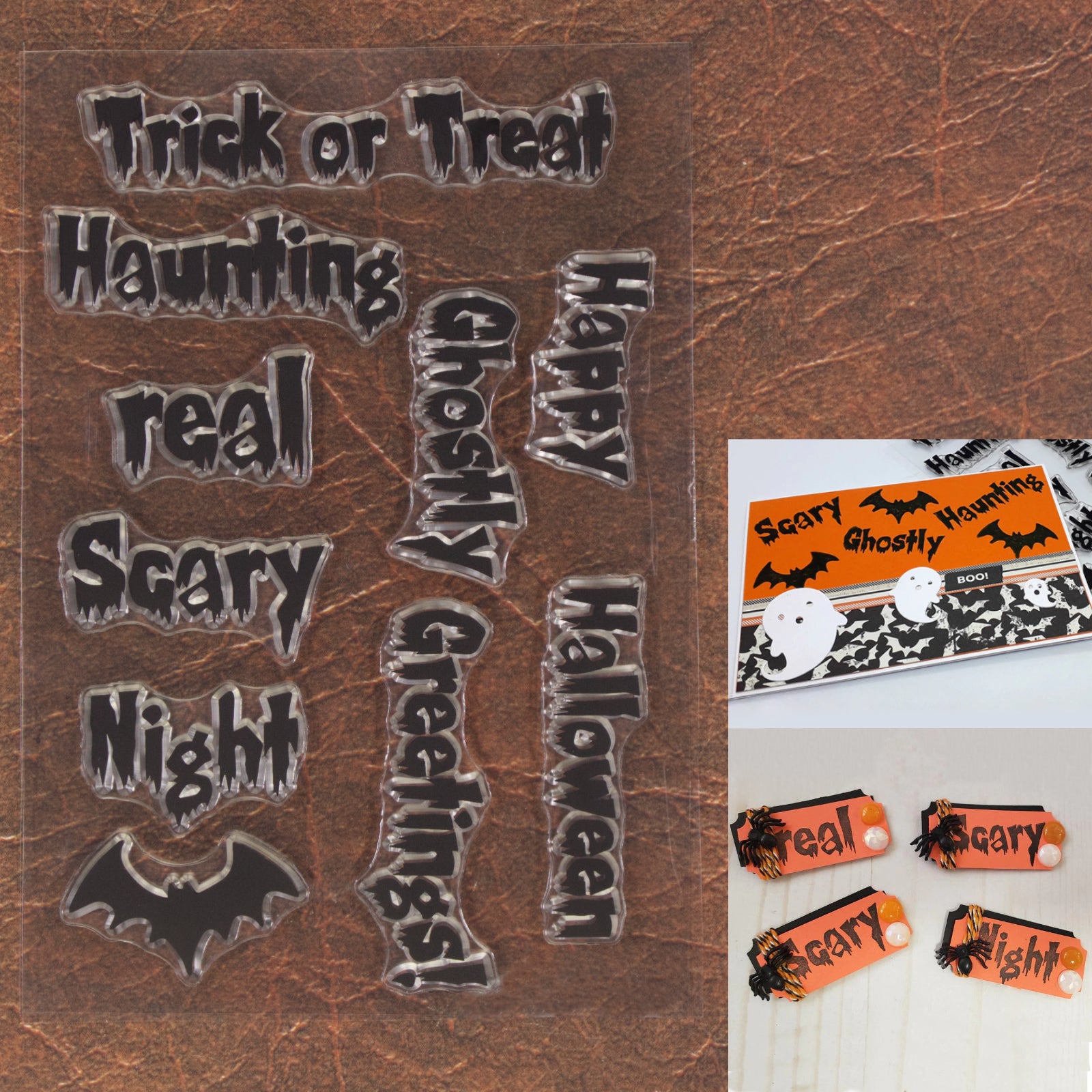 Happy Halloween Haunting Sentiments Words Stamps Set