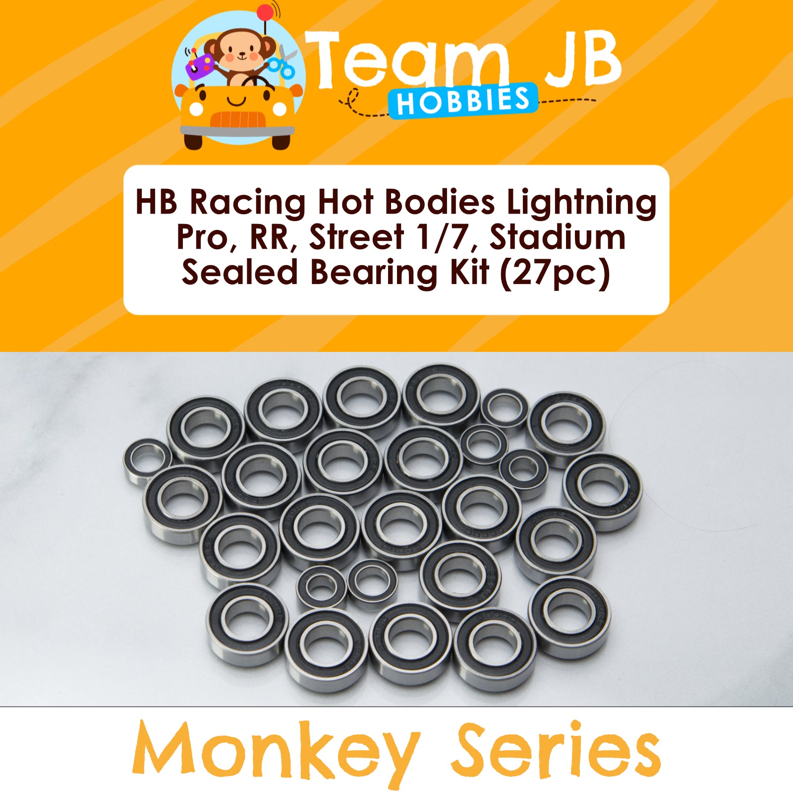 HB Racing Hot Bodies Lightning Pro, RR, Street 1/7, Stadium Sport Truggy - Sealed Bearing Kit