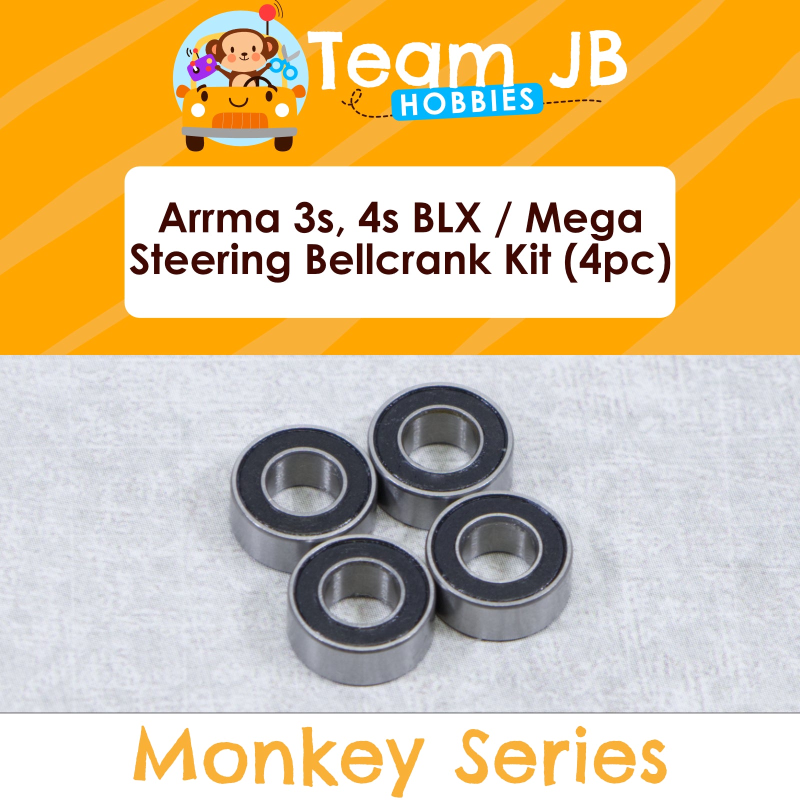Arrma 3s, 4s BLX / Mega - Steering Bellcrank Sealed Bearing Kit
