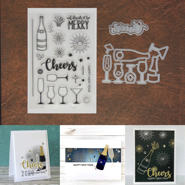 Eat Drink & Be Merry Cutting Dies & Stamps Set