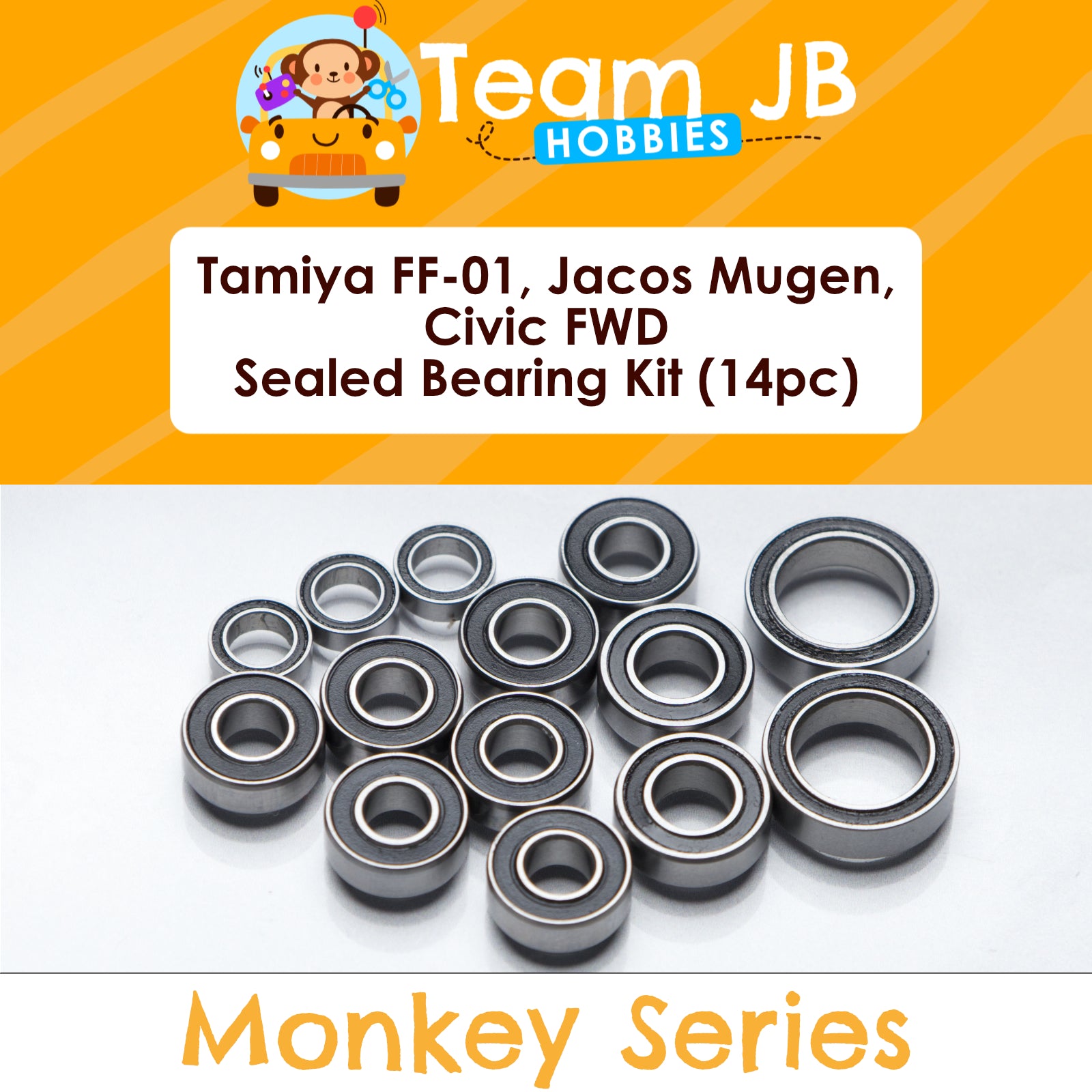 Tamiya FF-01, Jacos Mugen, Civic FWD - Sealed Bearing Kit
