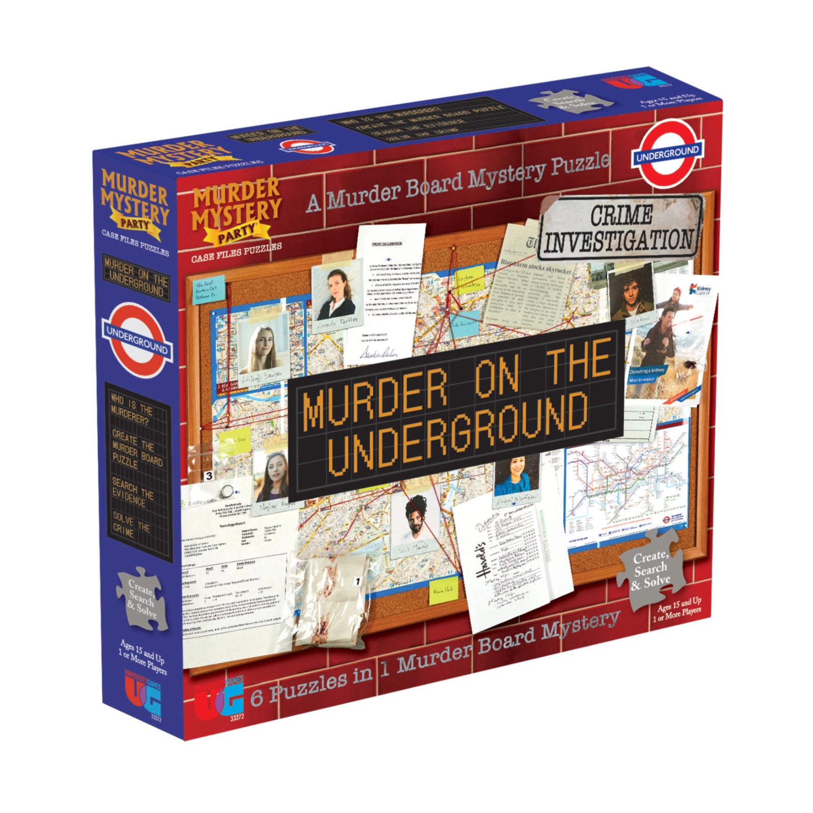 Detective Stories - Murder on the Underground - Case Files & Jigsaw Puzzle