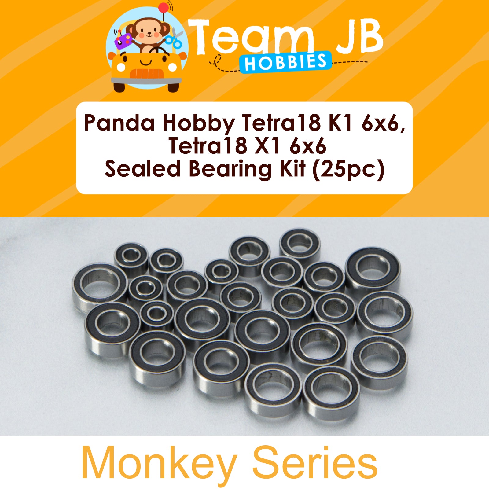 Panda Hobby Tetra18 K1 6x6, Tetra18 X1 6x6 - Sealed Bearing Kit
